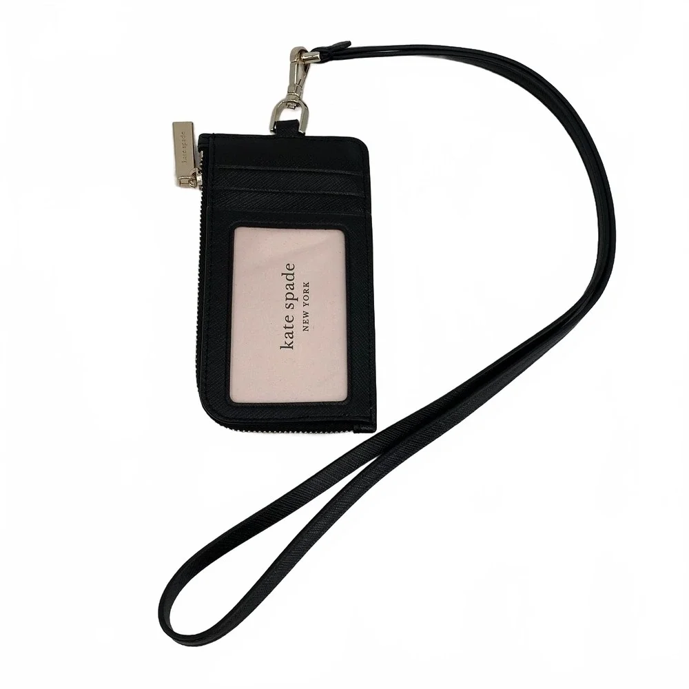 Kate Spade Black Leather Wristlet | OS Regular Clutch